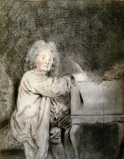 Jean-Ferry Rebel (1666-1747), c.1715 by Jean Antoine Watteau